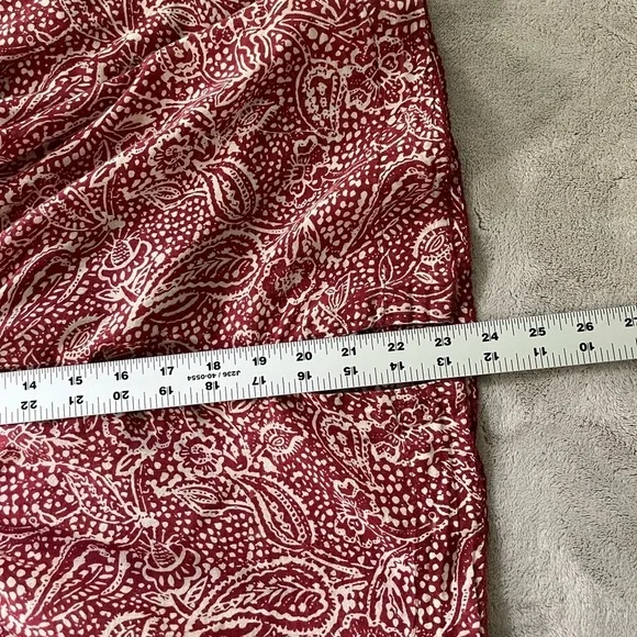 Free People We The Free Cool Meadow Red Boho Printed Blouse Cotton Size Small - Picture 14 of 15